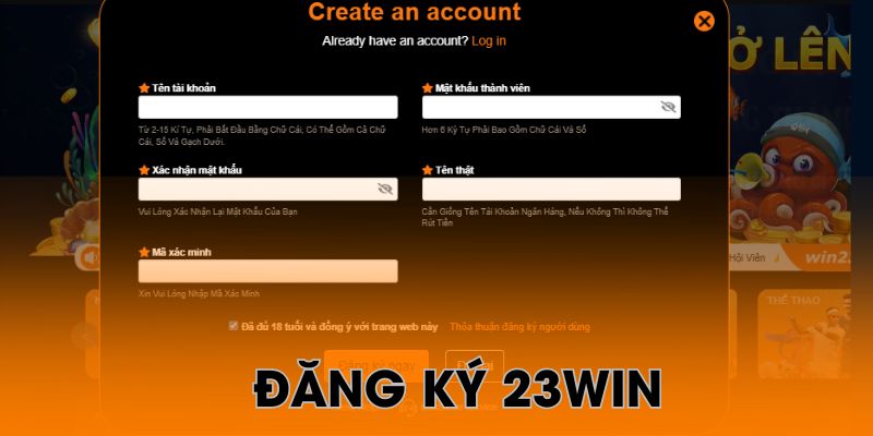 Cách thức đăng ký 23win mới nhất 2024
